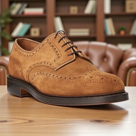 Polo Ralph Lauren Men’s NEW US 9 Suede Brown Brenton Dress Shoe - Picture 11 of 11